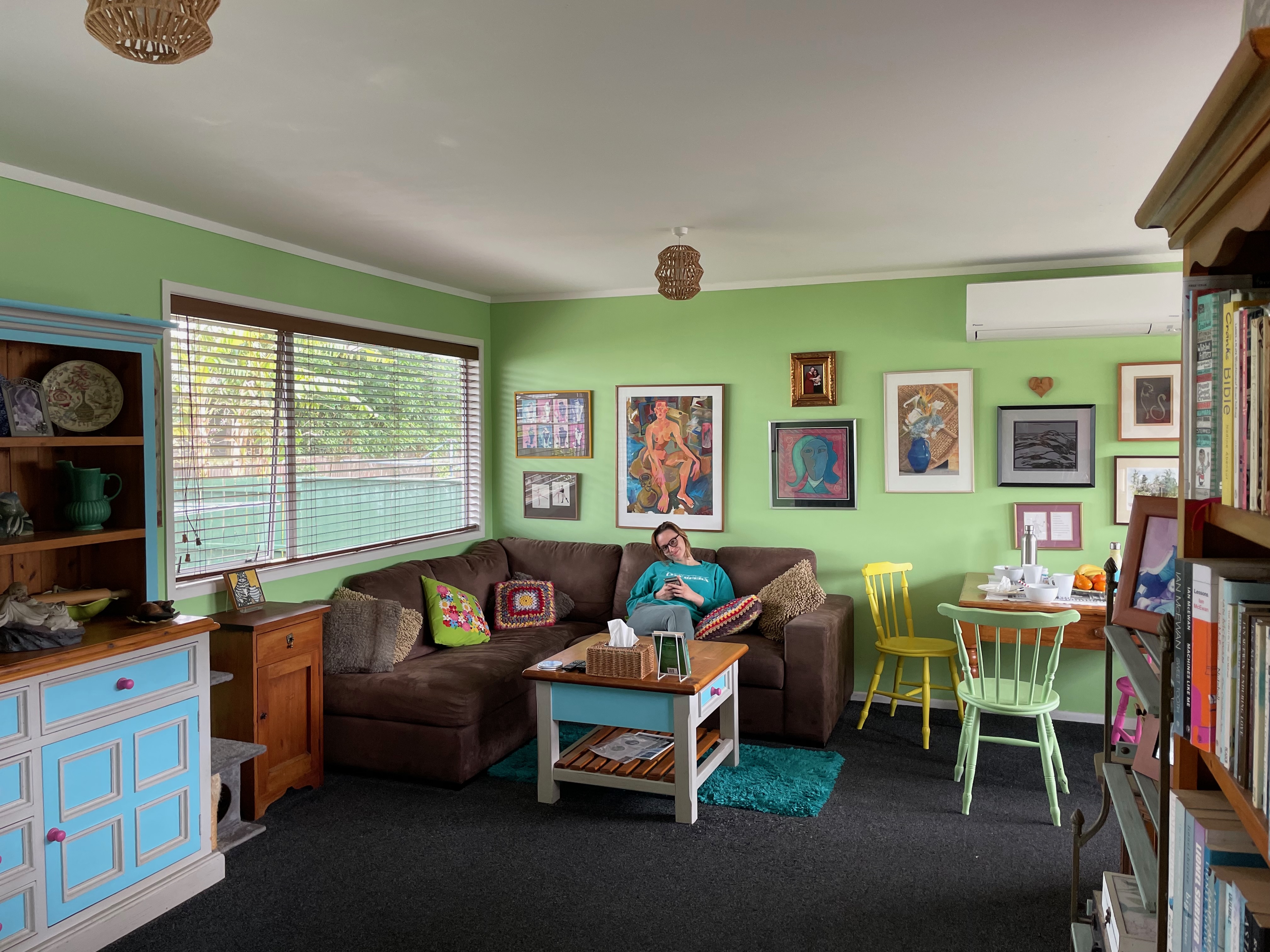 Telmah lounging in our second home