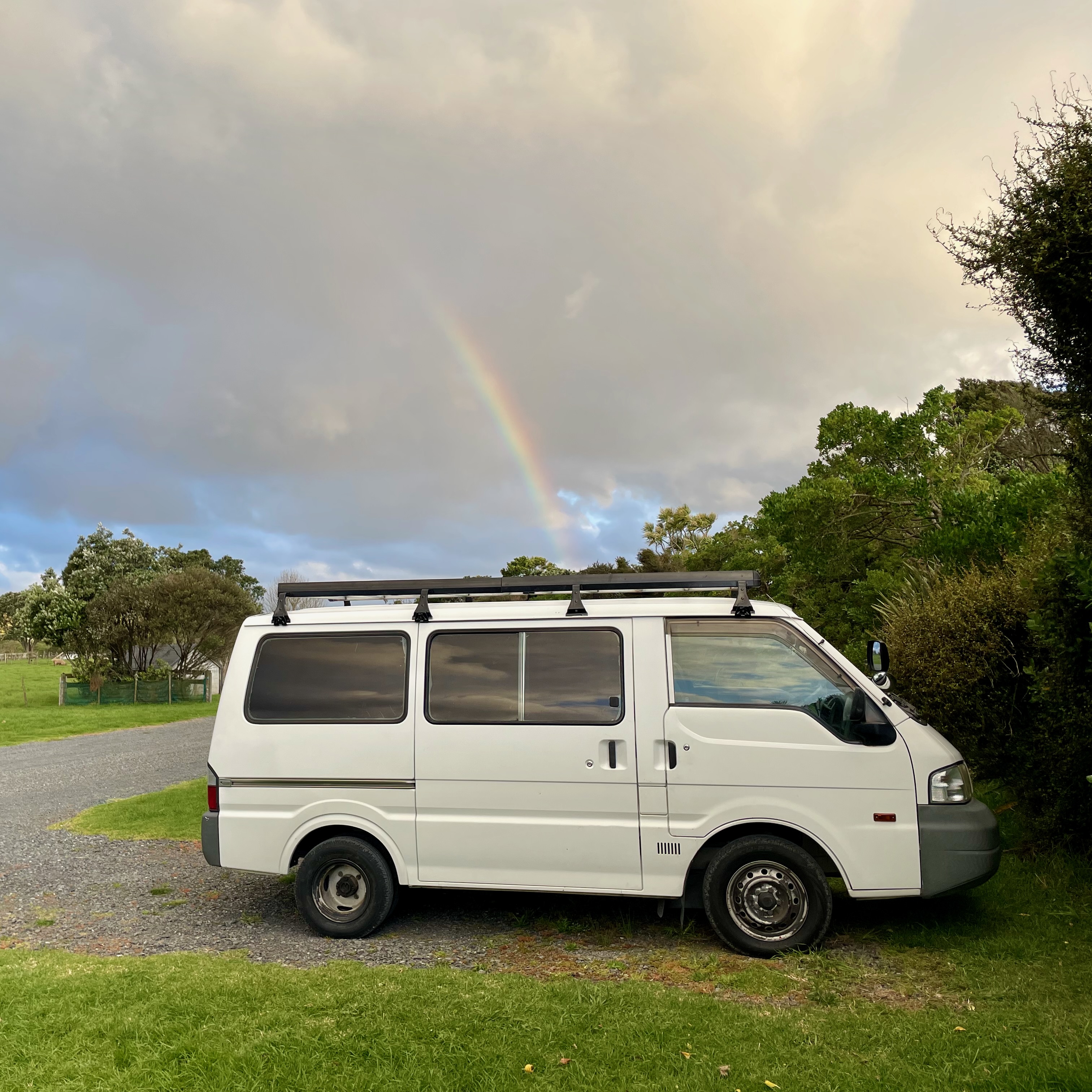 Fritha in all her glory, at a campsite in Auckland